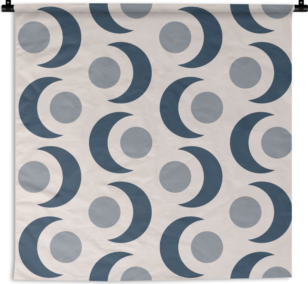 MuchoWow Wandteppich Wandbehang Mond - Design - Kreis 60x60 cm Tapisserie Dekoration Wandtuch - Dekorationen - Wand Decke
