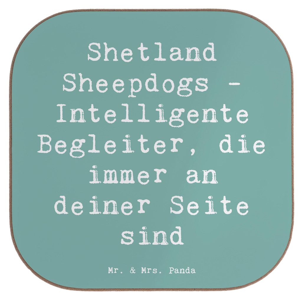 Mr. & Mrs. Panda Untersetzer für Gläser Spruch Shetland Produktbild 