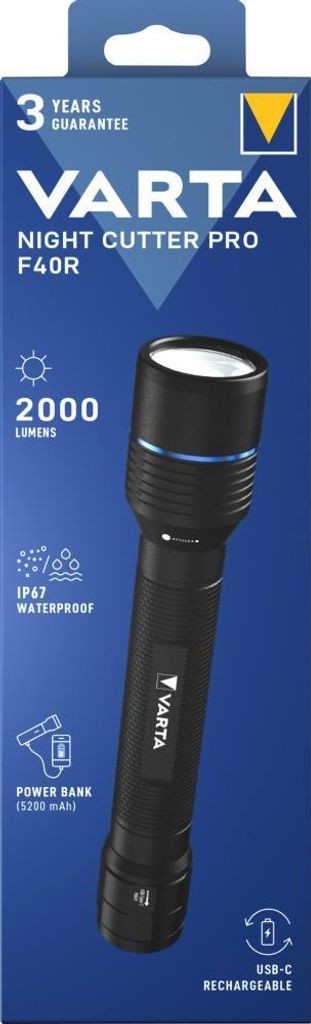 Varta Taschenlampe LED Night Cutter Pro F40R Akku 18922 Produktbild 
