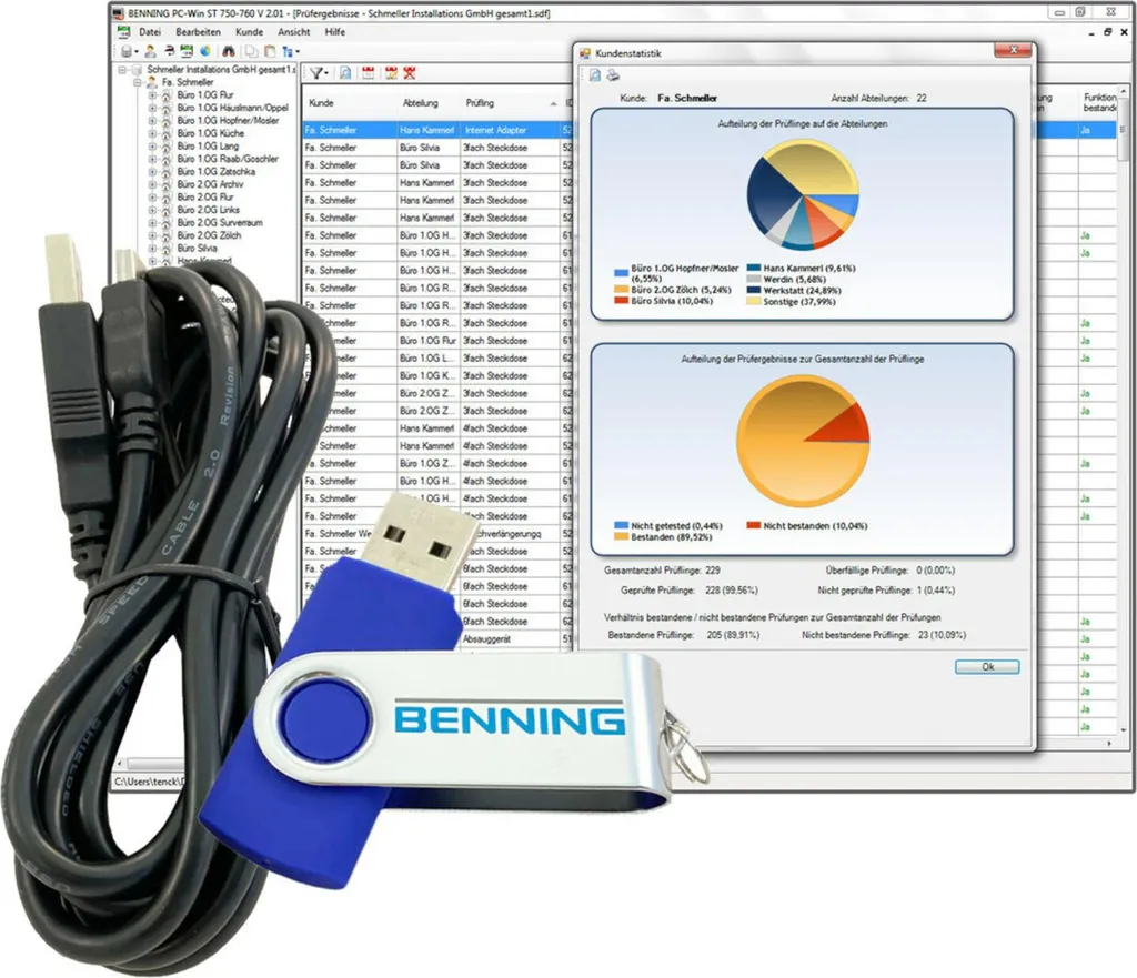 Logiciel BENNING PC-WIN ST 750-760 : Gérez vos Données de Mesure