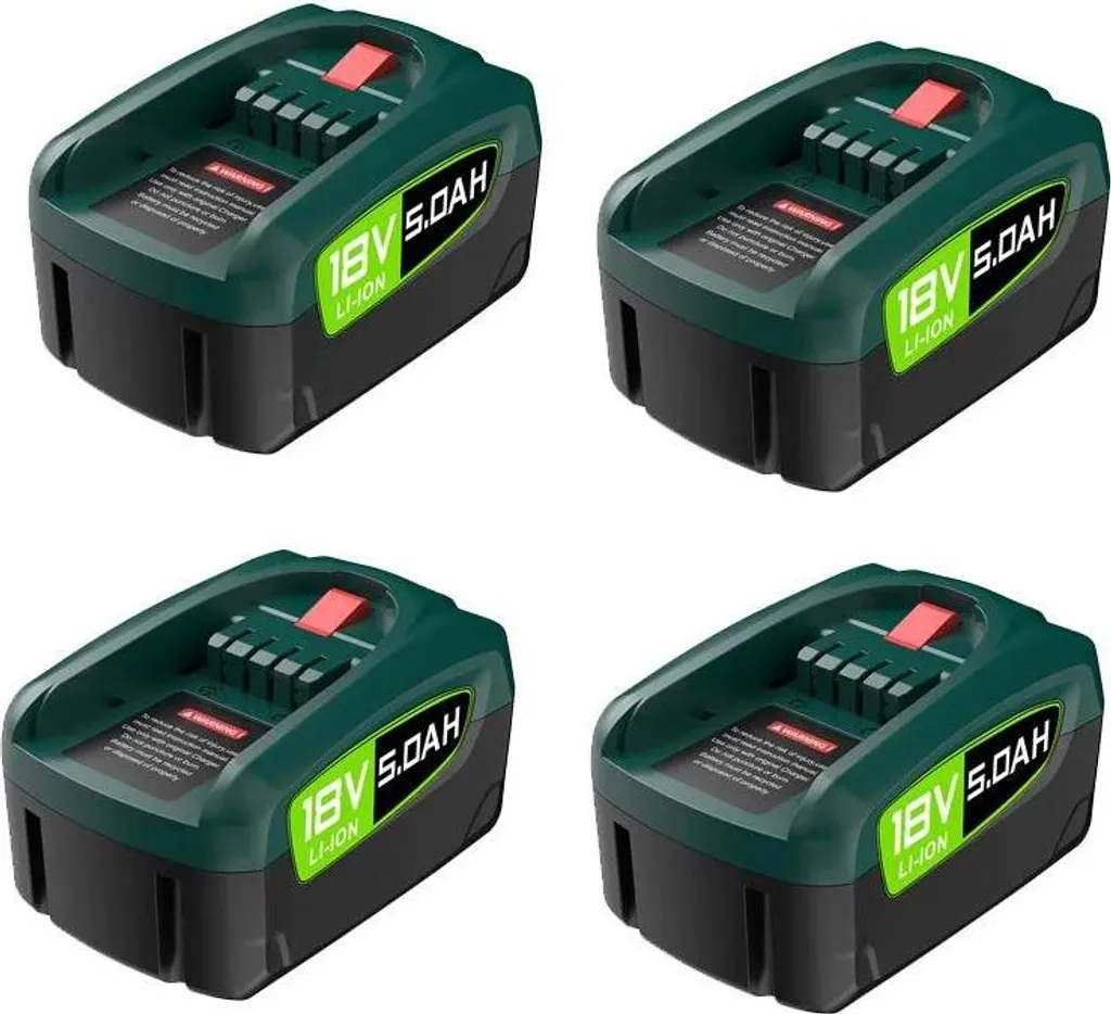 Batterie 18V 5000mAh Haute Performance 4PACK avec Cellules Lithium Longue Durée