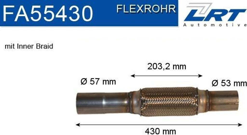 LRT FA55430 Flexrohr Abgasanlage Auspuffrohr Produktbild 