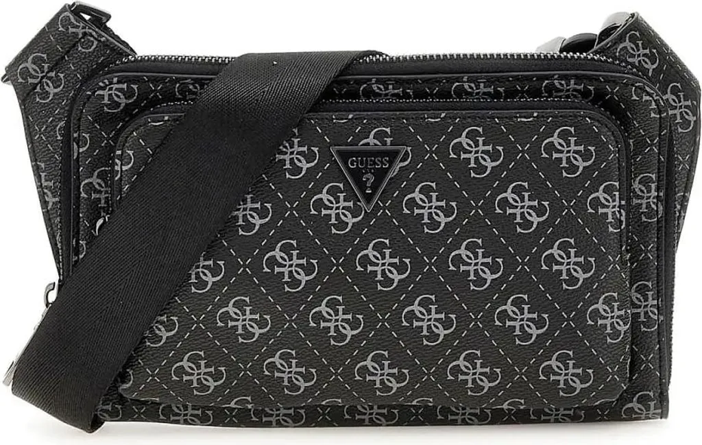 Guess Sacoche Milano Compact Backpack Dark Black - Mini Sac à Dos Homme