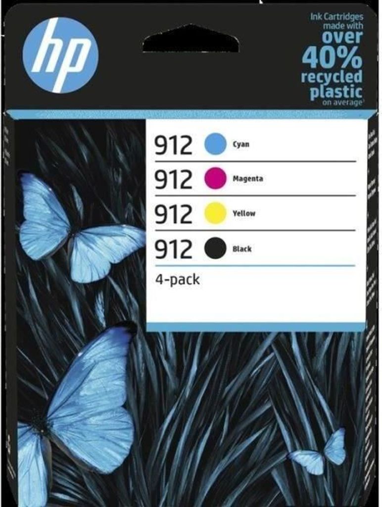 Tintenpatronen Multipack, HP 912, Schwarz, Cyan, Magenta, Gelb, Original, OfficeJet 8010/Pro 8020 Serie, 6ZC74AE, 4er Pack