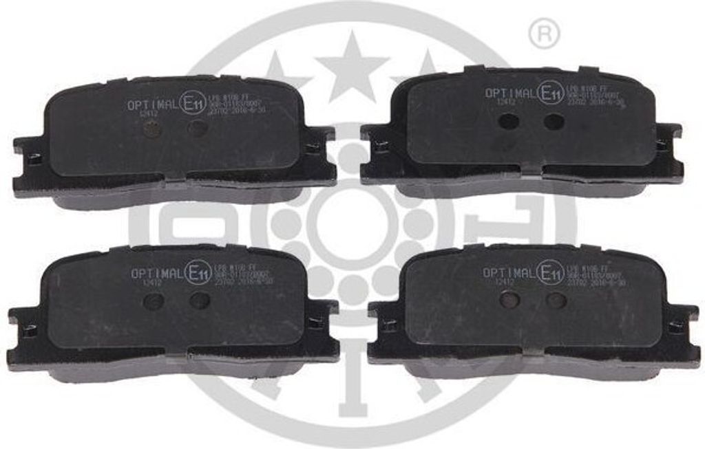 OPTIMAL Bremsbeläge Satz Hinten Bremsklötze für TOYOTA Camry Limousine (V3) BP-12412