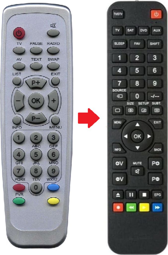 Ersatz Fernbedienung für TEN HAAFT | D5000 | Oyster Digital