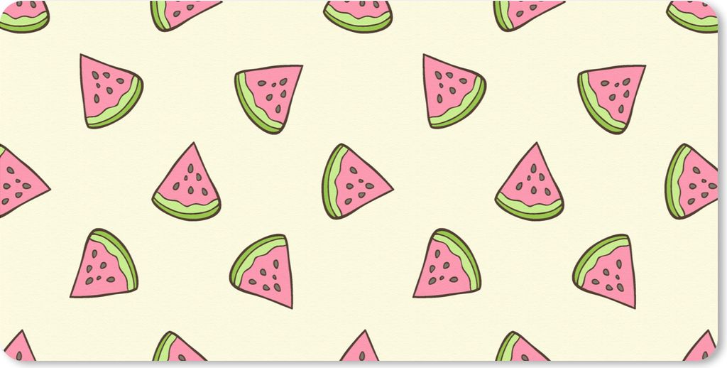 MuchoWow Mauspad Mousepad Design - Muster - Wassermelone 60x30 cm - Mousepads - Maus Mat - Pad - Mausunterlage - Nachhaltig