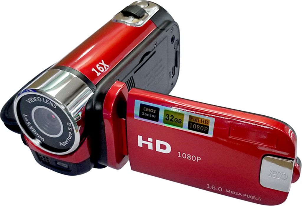 HD Digital Video Camera Camcorder,Tragbarer Vlogging Kamera Recorder 1080P 16MP 2,7 Zoll 270 Grad Drehung LCD Bildschirm 16X Digitalzoom DV Camcorder