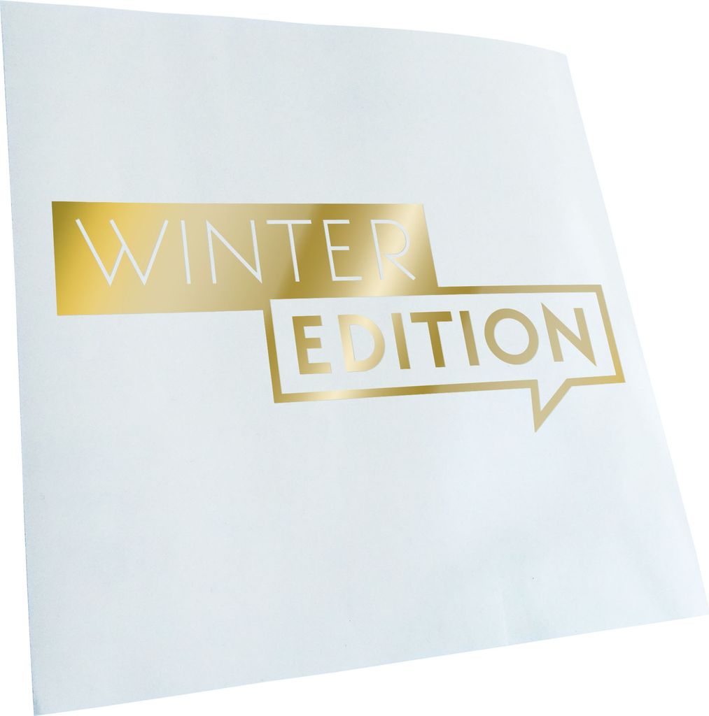 Kiwistar - Autoaufkleber - Winter Edition - Goldchrom - 60x27cm - Aufkleber für Auto, Laptop, Fahrrad, LKW, Motorrad mehrfarbig JDM Decal Racing