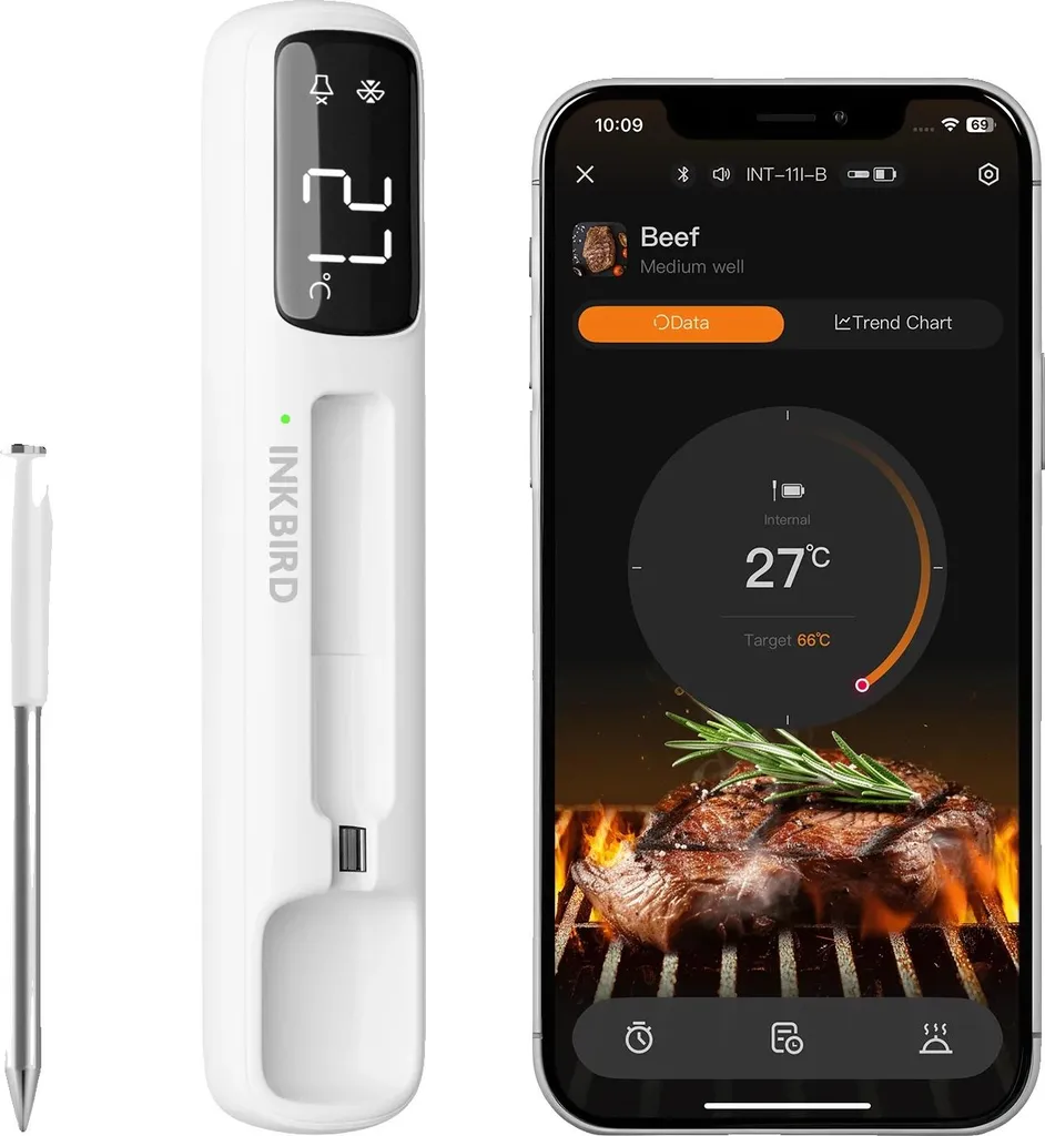 Thermomètre Viande Bluetooth : Finissez-en avec les Viandes Trop Cuites