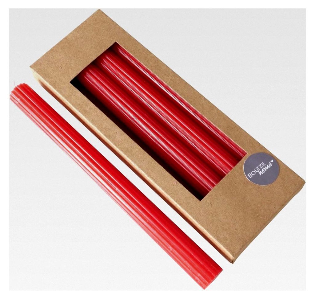 Stabkerzen rot 25 cm 4 Stück