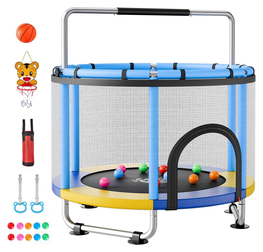 Mini-trampolino per bambini con maniglia di sicurezza, rete Immagine del prodotto 