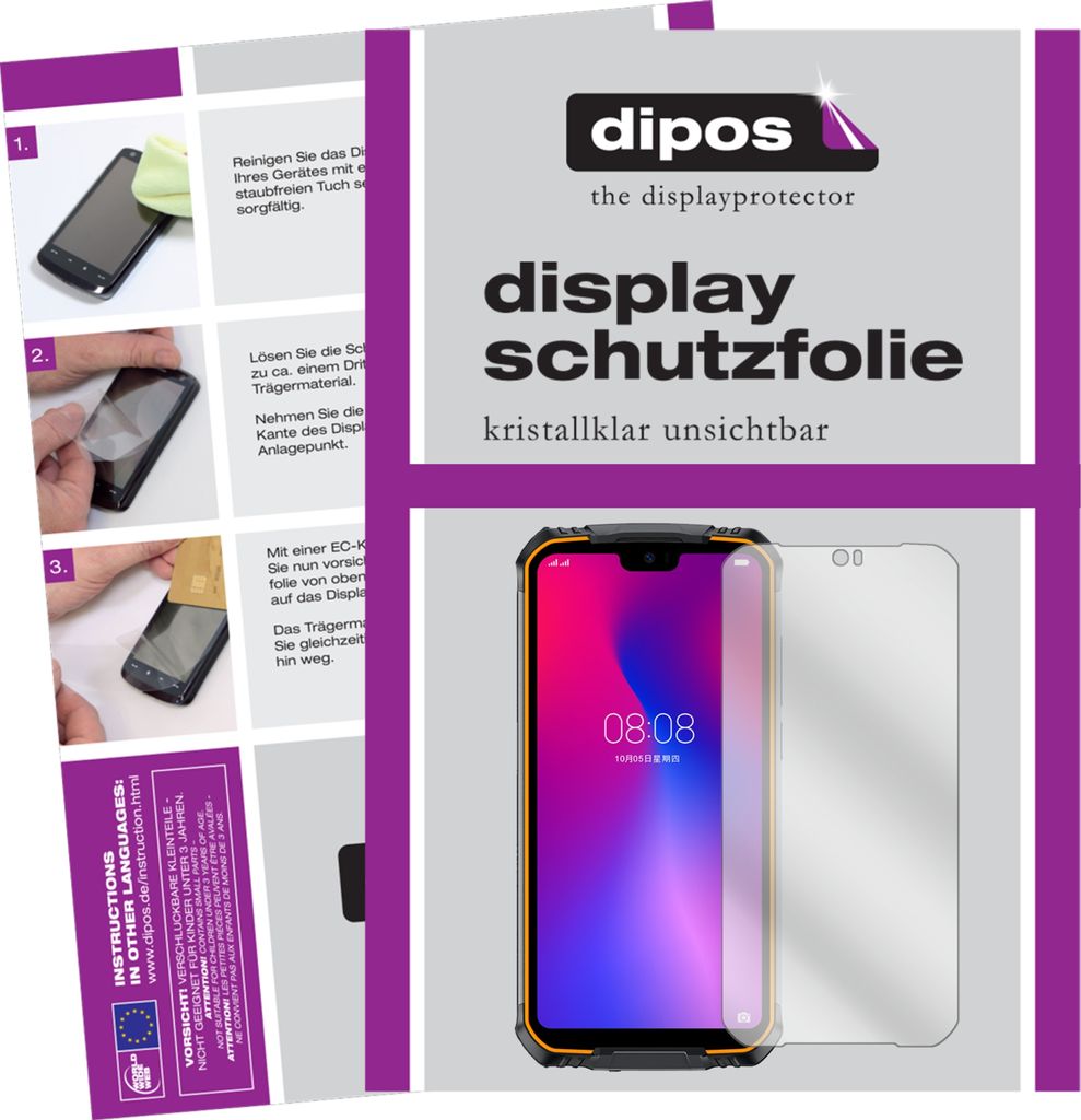 6x Schutzfolie für Doogee S68 Pro klar Displayschutzfolie Folie Display Schutz dipos