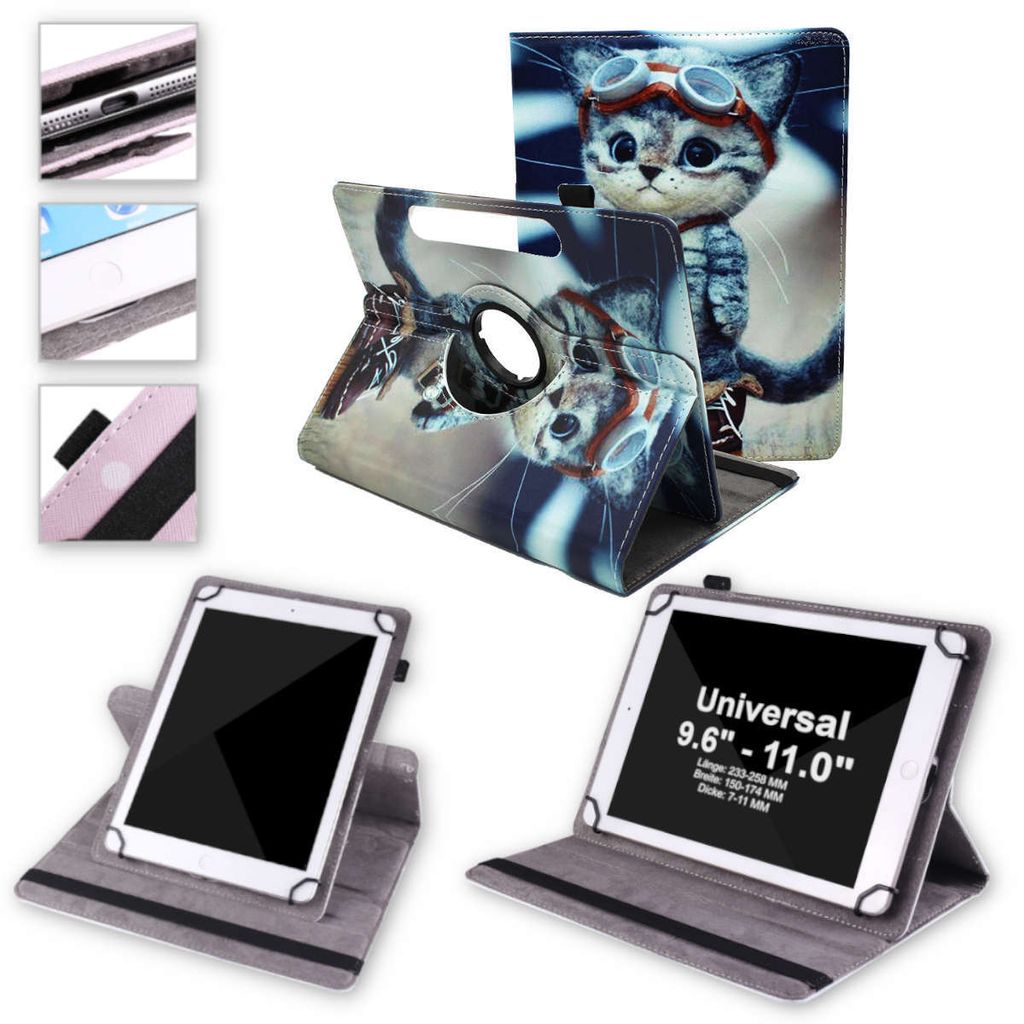 Für Apple iPad Air 11 Zoll 2025 / 2024 360 Grad Motiv 6 Tablet Tasche Kunst Leder Etuis Hülle