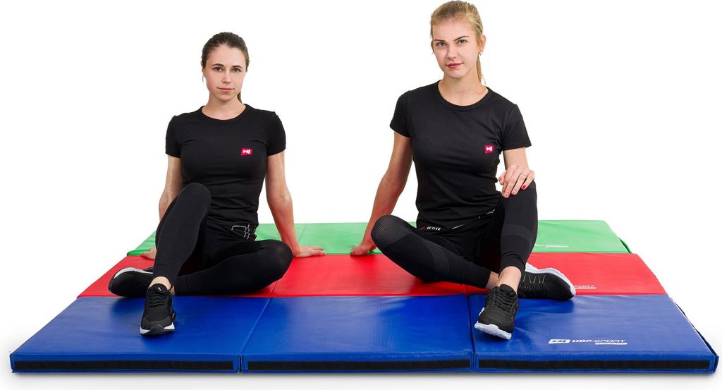 Hop-sport Skládací tvrdá gymnastická žíněnka 5cm červená | Obrázek produktu 8