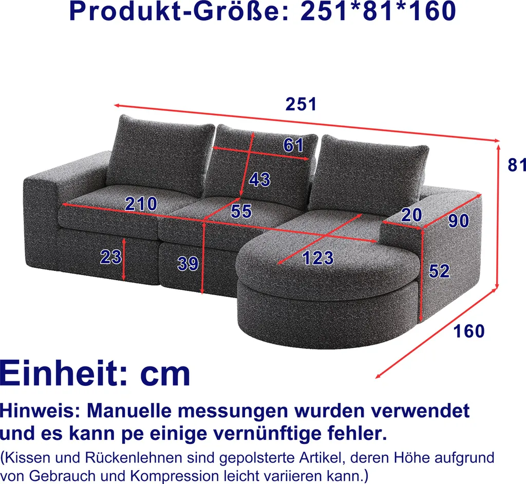 Canapé de Salon Modulable Idéal pour se Relaxer avec Chaise Longue