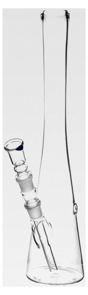 Hollandbong aus Glas, 40 cm hoch, mit Stecksystem