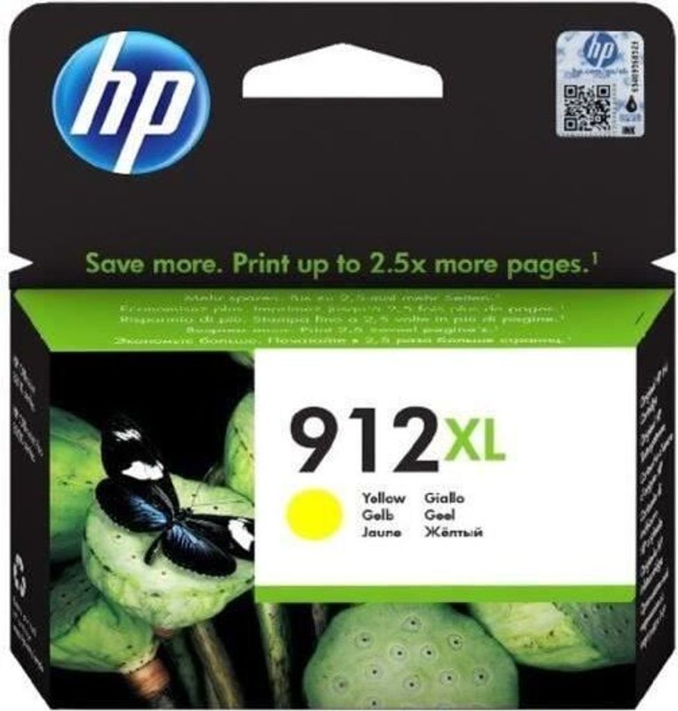 Tintenpatrone, HP 912XL, Gelb, Hohe Kapazität, Original, 825 Seiten, OfficeJet 8010 Serie, OfficeJet Pro 8020 Serie