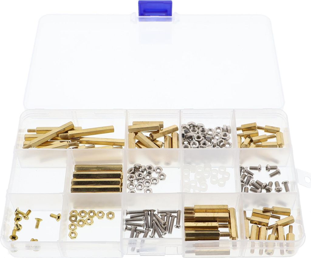 Abstandshalter Sortiment 210 Teile Kit - Spacer Schrauben Muttern Hex Messing