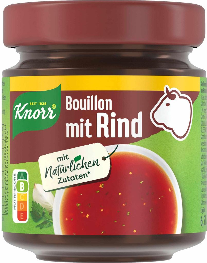 Knorr Bouillon mit Rind 6,5l (135g Glas)