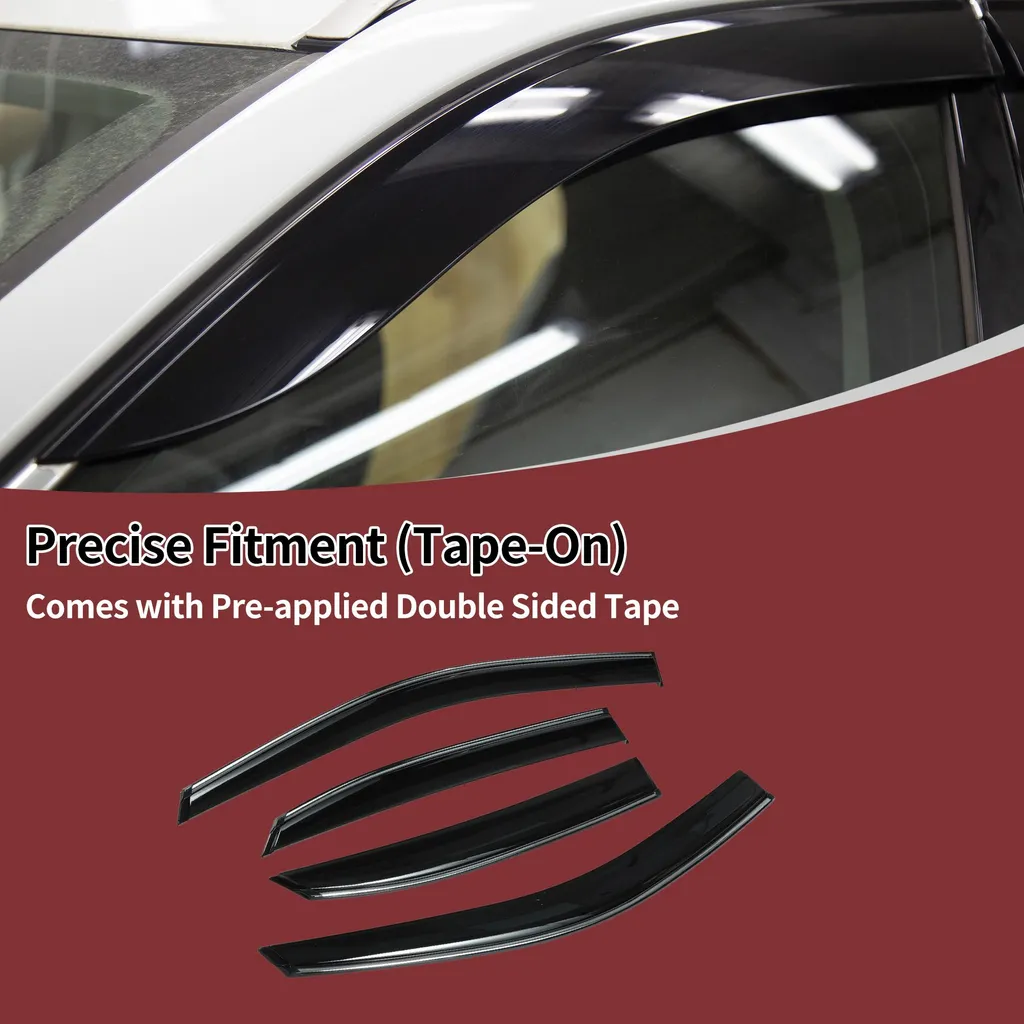 Déflecteurs de Vitres Latéraux Noirs pour Lexus RX 2010 à 2015 Kit