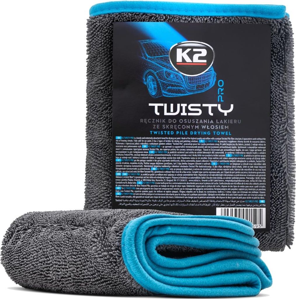 K2 TWISTY PRO Nagellack-Trockentuch mit gedrehten Borsten Produktbild 