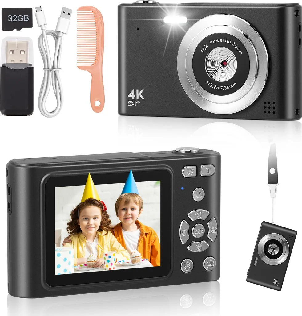 Appareil photo compact vlogging 4K avec grand capteur pour vidéo YouTube