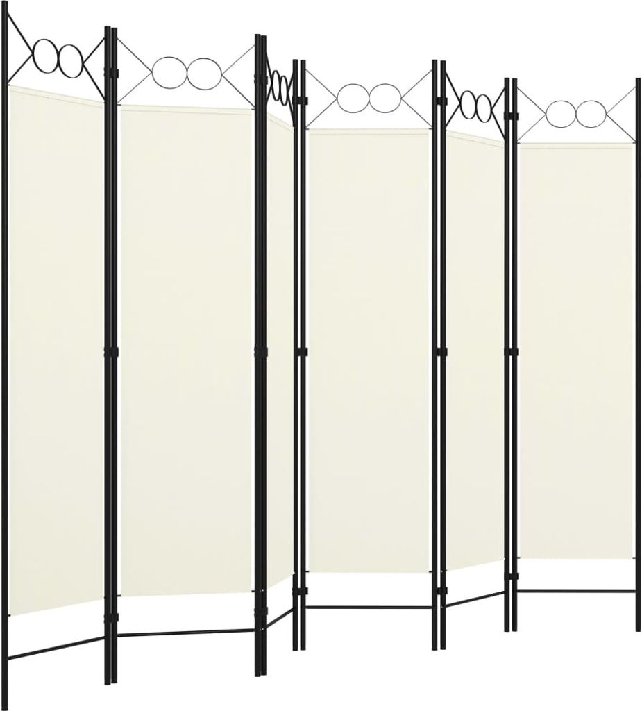 vidaXL 6-częściowy rozdzielacz do pokoju biały 240x180 cm Zdjęcie produktu 
