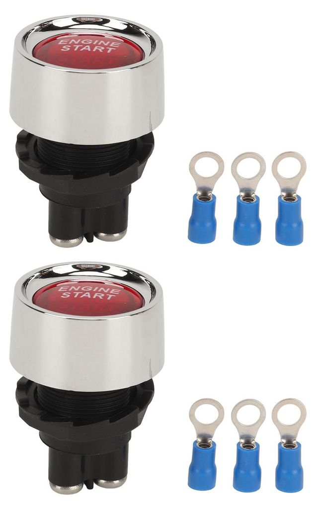 Motorstart-Zündschalter DC12V 50A Druckknopfstarter für Wohnmobile Yachten Boote Rennwagen LKWs Rot