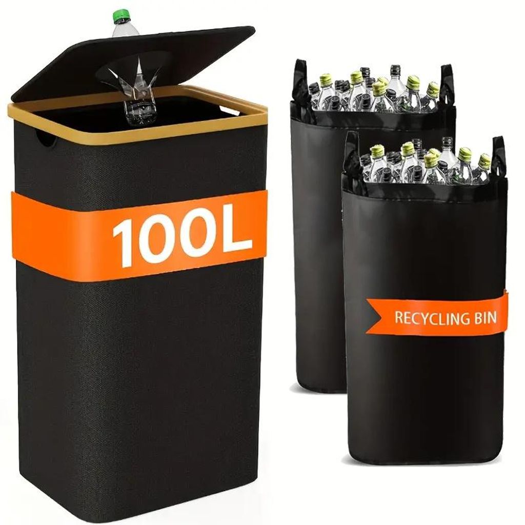 100L Flacons de réserve avec couvercle, Incluant 2 poches Image du produit 