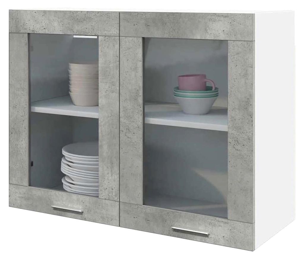 Hängeschrank Lyon Betongrau 80x31x60 cm