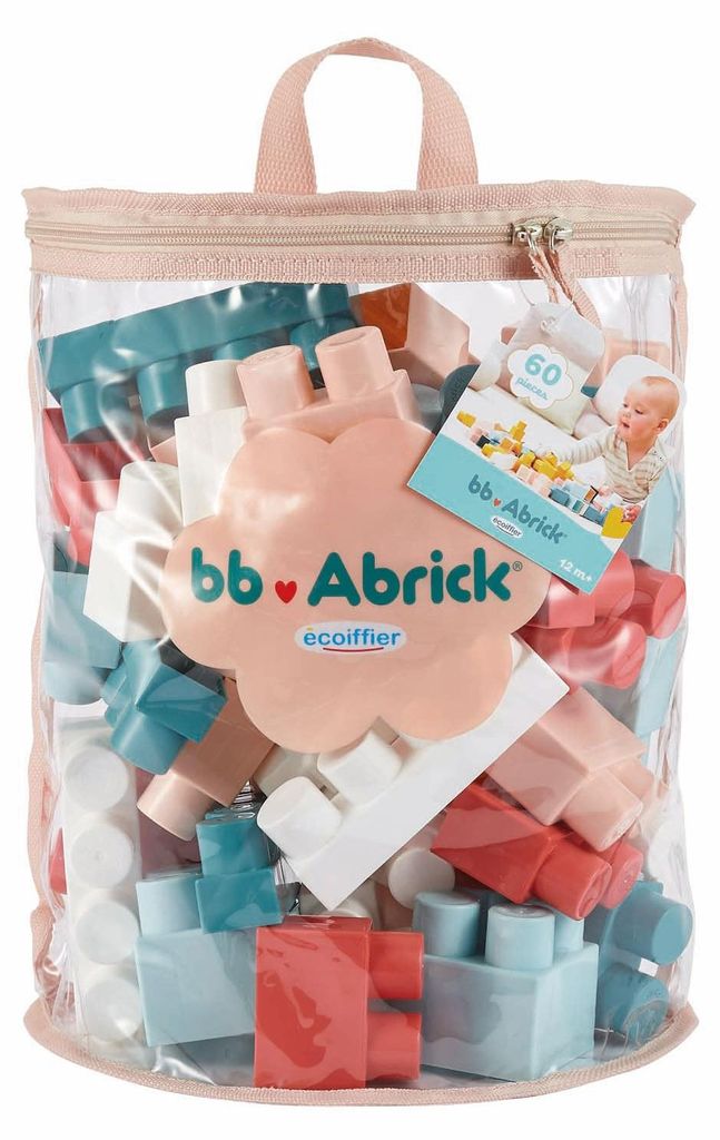 Abrick Bausteine Set - 60 Stück buntes Konstruktionsspielzeug