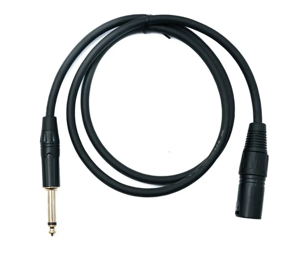 SYSTEM-S Cavo audio XLR da 100 cm maschio a 3 poli a jack AUX da 6,35 mm maschio a 2 poli TS