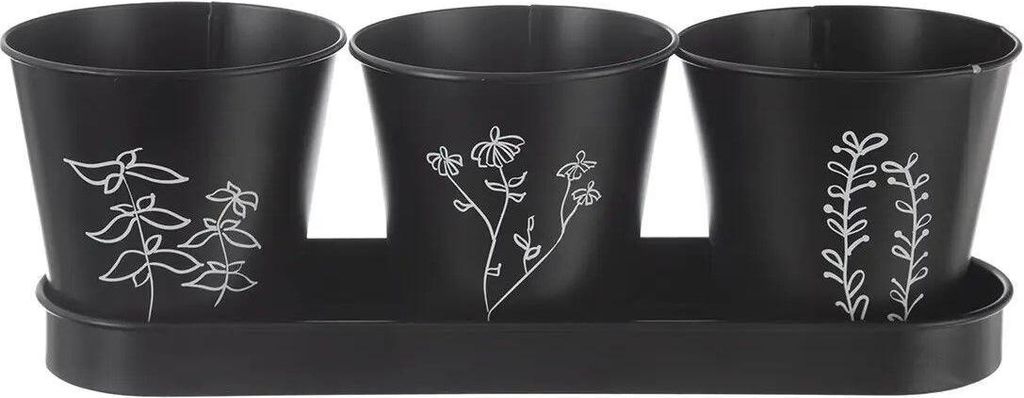 ORION Nero Vaso per erbe aromatiche Ø 11 cm + Immagine del prodotto 