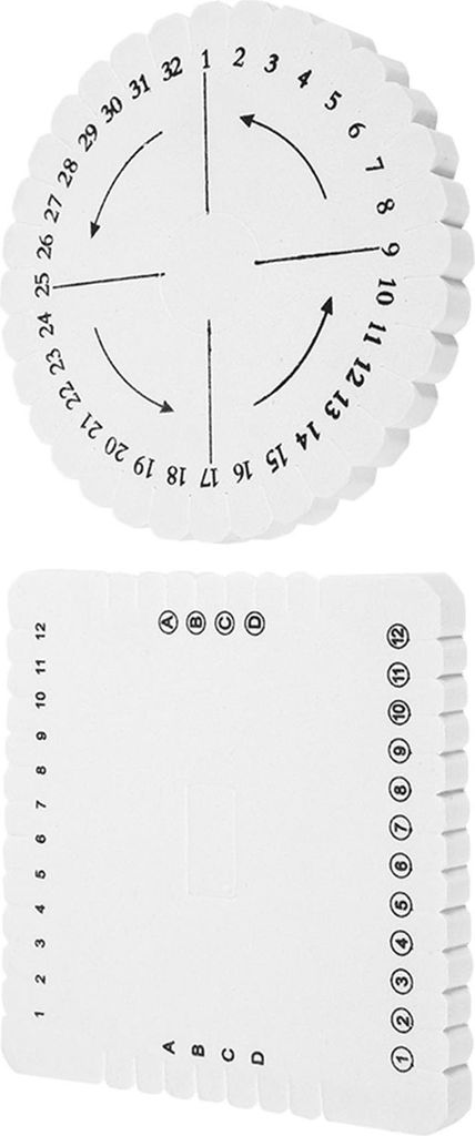 2Pcs Runde quadratische Kumihimo Scheibe Makramee geflochtene Schnur String Armband handgemacht Weben Scheibe