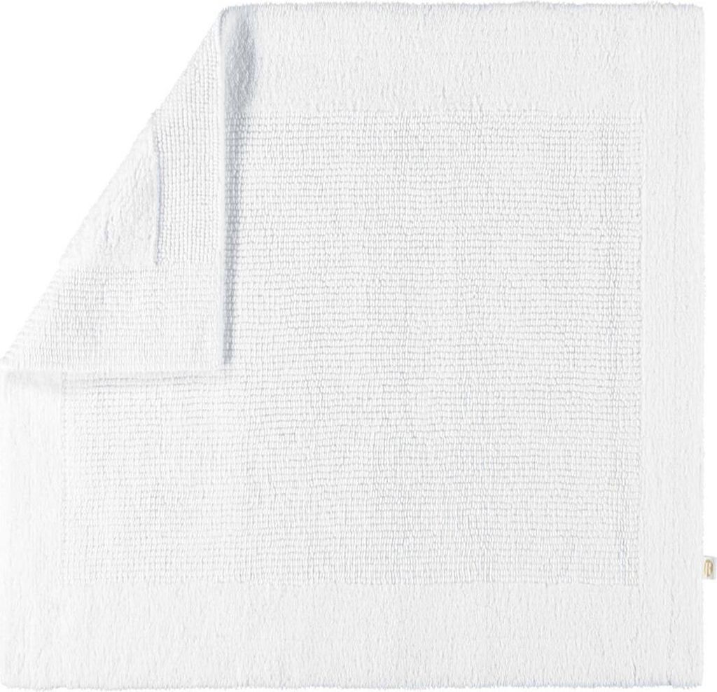 Rhomtuft Badteppich Prestige eckig 60 x 60 cm Farbe weiss