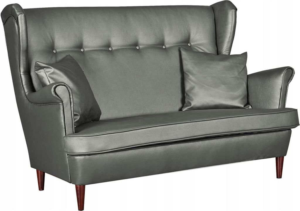 Family Meble Sofa Kunstleder 2-Sitzer Sofa Couch Zierpolsterung Freistehendes Lounge Sofa Bequem zum Entspannen Für Wohnzimmer Wartezimmer Büro (...