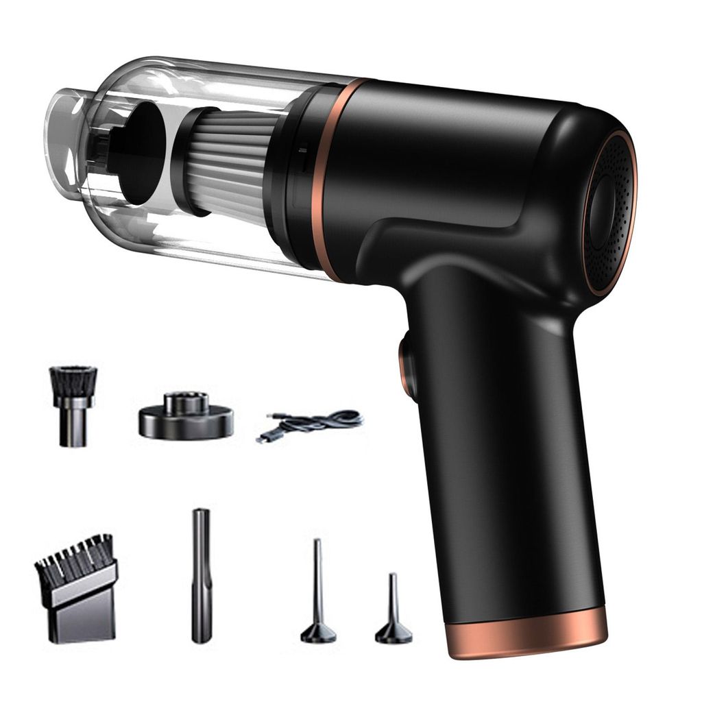 OKWISH Akku-Handstaubsauger, 12000Pa 120W Auto montierter drahtloser Handstaubsauger, nasser trockener Zweizweck-Ministaubsauger, geeignet für Aut...