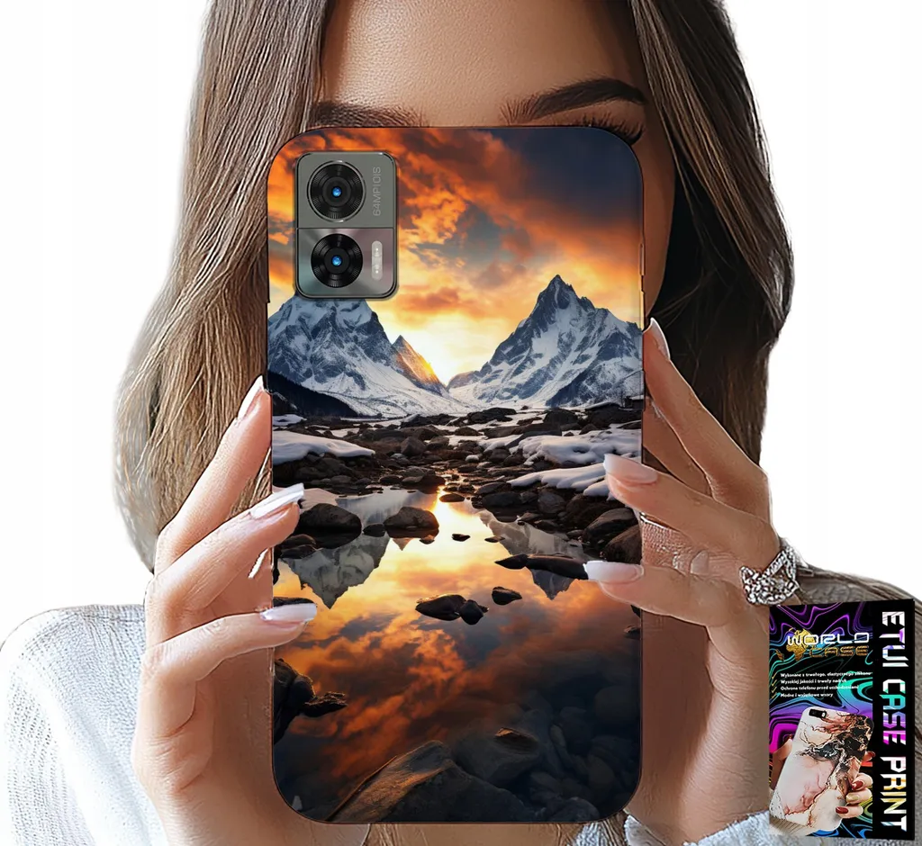 Custodia Motorola Edge 30 Neo - Design Montagna Everest con Foil
