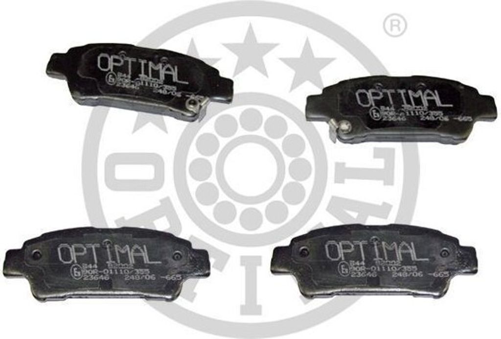 OPTIMAL Bremsbeläge Satz Hinten Bremsklötze für TOYOTA Produktbild 