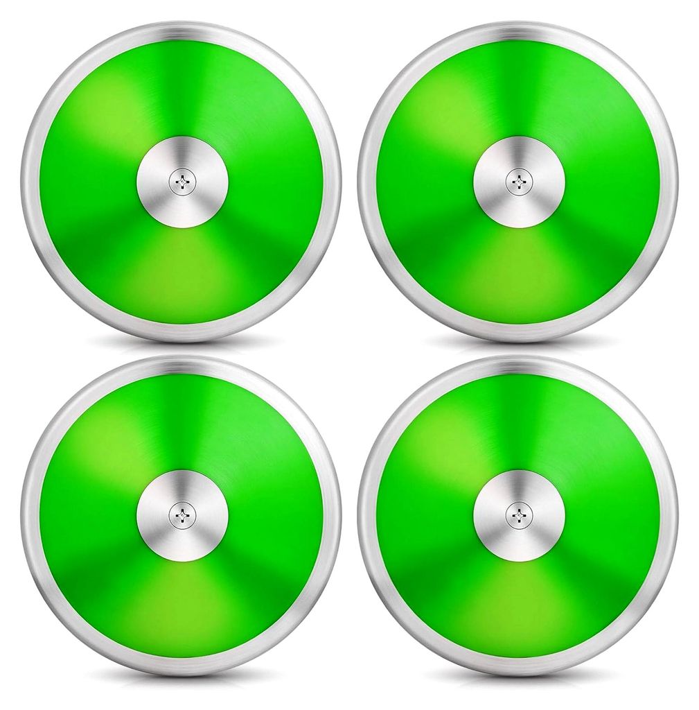 Diskus für das Sporttraining, 1 kg, Grün, 4 Stück