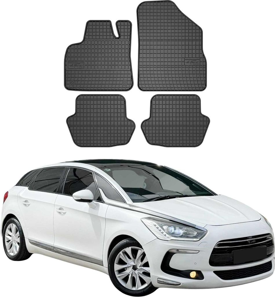 Tapis de Sol pour Citroen DS5 2011-2015 Caoutchouc Noir Image du produit 
