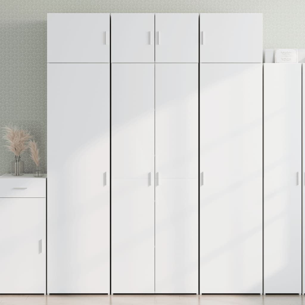"WINTER SALE"Hochschrank- Hängeschrank/Sideboard - elegantes Design - Flur, Wohnzimmer - Weiß 70x42,5x225cm Holzwerkstoff DE845595 - Kommoden