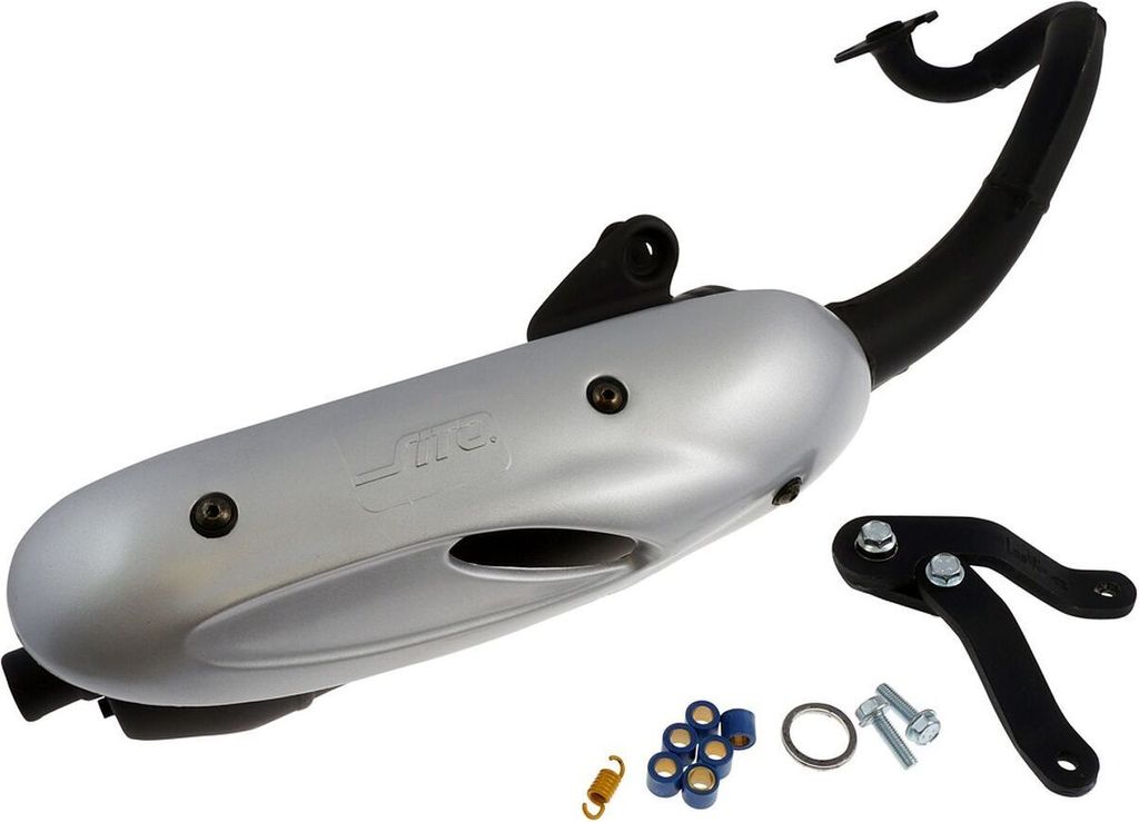 Auspuff Sito Plus LeoVince Minarelli für MBK Nitro Motowell Yamaha Aerox Anlage