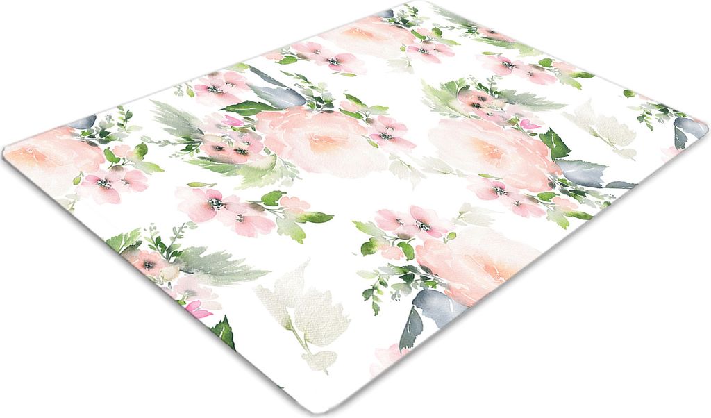 Stuhlunterlage Bürostuhlunterlage 120 cm x 90 cm Bodenmatte Bürostuhlunterlage - Pastellblumen