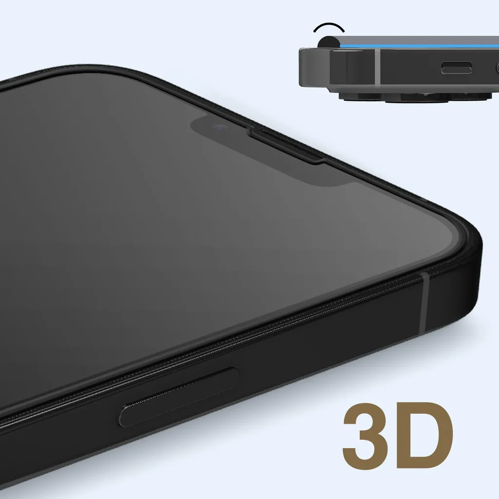 Force Glass Verre de Protection 3D pour iPhone 17e - Noir Transparent