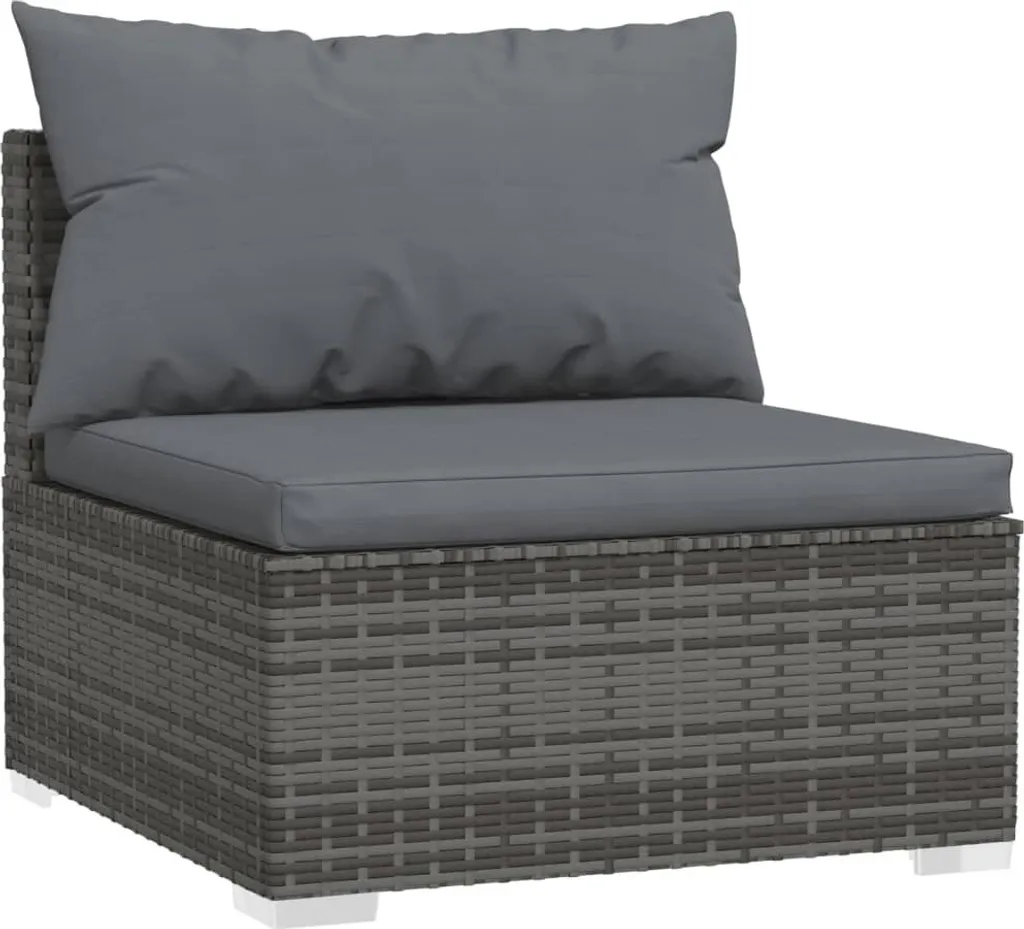 Divano Professionale da Esterno vidaXL in Rattan PE Grigio