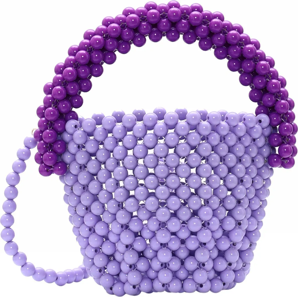 Borsa Koosh Lilla Multicolore: Eleganza Artigianale con Paillettes Acriliche