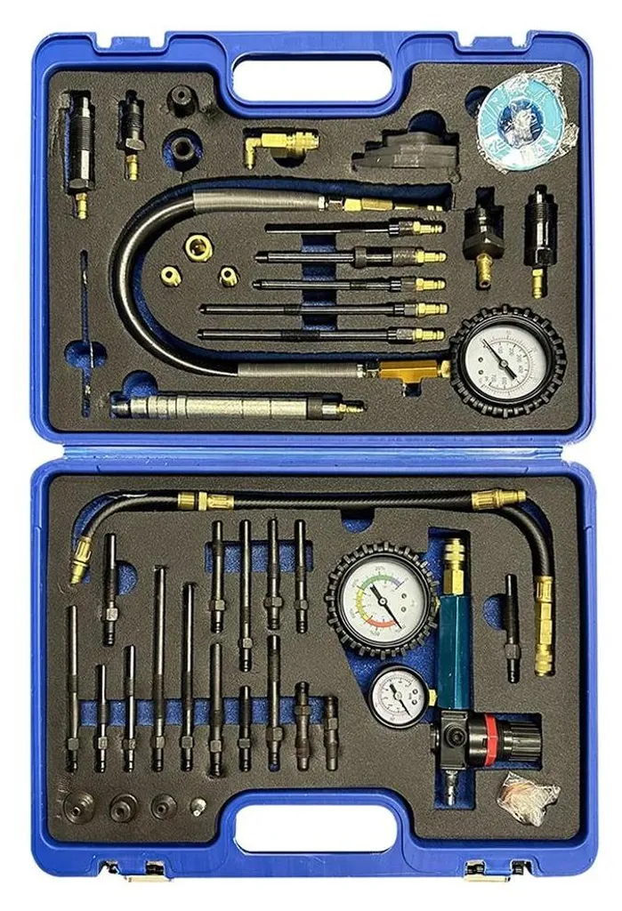 Testeur de compression moteur essence et diesel avec mallette jaune - 7