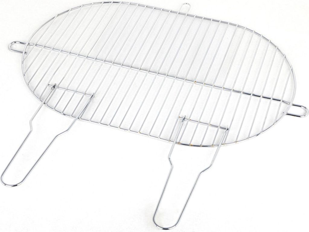 Grille ovale simple en acier chromé – 50,5 x 33 cm Image du produit 
